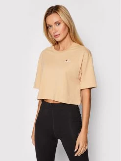 Fila Γυναίκες T-shirts T-Shirt Ellasyn 688929 Μπεζ Relaxed Fit Μπεζ