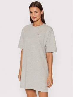 Fila Γυναίκες Φορέματα Φόρεμα καθημερινό Elle 688436 Γκρι Regular Fit Γκρι