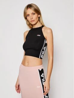 Fila Γυναίκες Tops Τοπ Tama Cropped 687694 Μαύρο Slim Fit Μαύρο