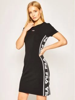 Fila Γυναίκες Φορέματα Φόρεμα καθημερινό Taniel 687697 Μαύρο Slim Fit Μαύρο