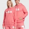 Fila Άνδρες Μπλούζες Χωρίς Φερμουάρ Μπλούζα Unisex Barumini FAU0090 Ροζ Regular Fit Ροζ