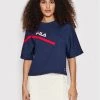 Fila Γυναίκες T-shirts T-Shirt Zug FAW0156 Σκούρο μπλε Cropped Fit Σκούρο μπλε