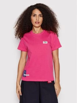 Fila Γυναίκες T-shirts T-Shirt Tetovo FAW0005 Ροζ Regular Fit Ροζ