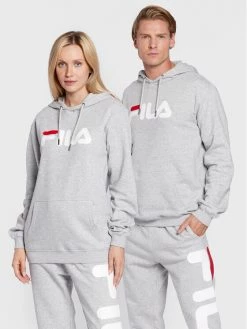 Fila Άνδρες Μπλούζες Χωρίς Φερμουάρ Μπλούζα Unisex Barumini FAU0090 Γκρι Regular Fit Γκρι