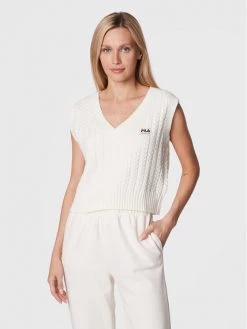 Fila Γυναίκες Πουλόβερ Terragona FAW0235 Λευκό Regular Fit Λευκό