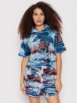 Fila Γυναίκες Μπλούζες Χωρίς Φερμουάρ Μπλούζα Cide AOP FAW0090 Μπλε Regular Fit Μπλε