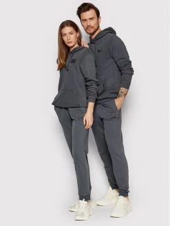 Fila Άνδρες Μπλούζες Χωρίς Φερμουάρ Μπλούζα Unisex Bouillon FAU0002 Γκρι Regular Fit Γκρι
