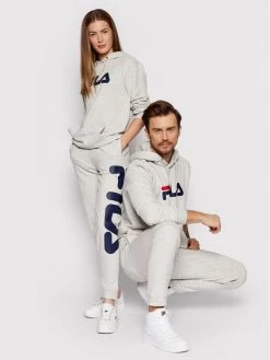 Fila Άνδρες Μπλούζες Χωρίς Φερμουάρ Μπλούζα Unisex Barumini FAU0068 Γκρι Regular Fit Γκρι