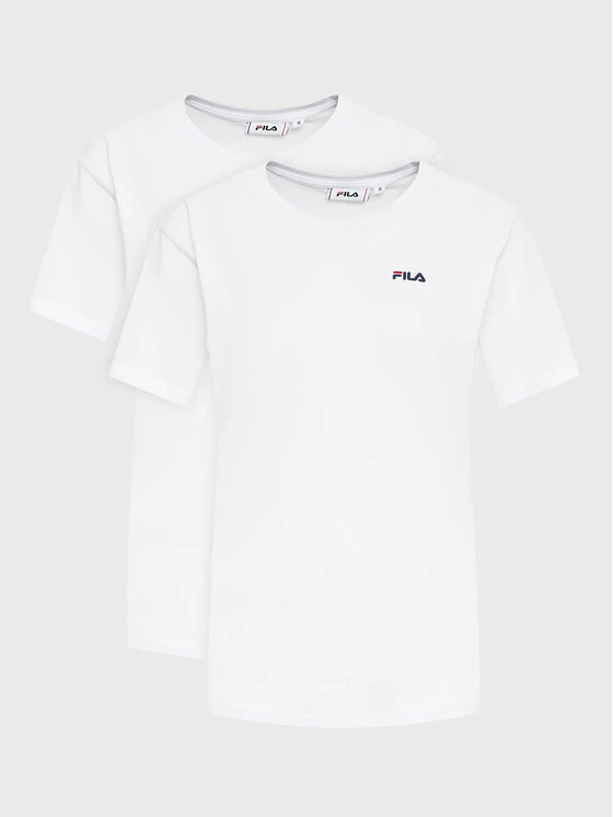 Fila Γυναίκες Σετ 2 T-Shirts Bari FAW0139 Λευκό Regular Fit Λευκό 3 Fila Γυναίκες Σετ 2 T-Shirts Bari FAW0139 Λευκό Regular Fit Λευκό