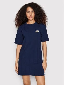 Fila Γυναίκες Φορέματα Φόρεμα καθημερινό Timra Pintuck FAW0022 Σκούρο μπλε Relaxed Fit Σκούρο μπλε