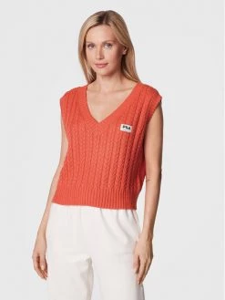 Fila Γυναίκες Πουλόβερ Tarragona FAW0235 Κόκκινο Regular Fit Κόκκινο