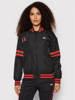 Fila Γυναίκες Αντιανεμικά Μπουφάν Μπόμπερ μπουφάν College FAW0291 Μαύρο Regular Fit Μαύρο