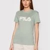 Fila Γυναίκες T-shirts T-Shirt Basco FAW0098 Πράσινο Regular Fit Πράσινο