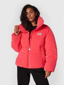 Fila Γυναίκες Χειμωνιάτικα Μπουφάν Μπουφάν πουπουλένιο Trilj FAW0252 Ροζ Relaxed Fit Ροζ
