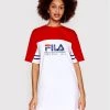 Fila Γυναίκες Φορέματα Φόρεμα καθημερινό Bauska FAW0148 Λευκό Regular Fit Λευκό