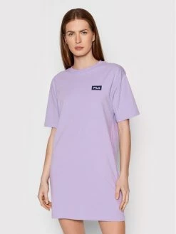 Fila Γυναίκες Φορέματα Φόρεμα καθημερινό Barletta FAW0132 Μωβ Loose Fit Μωβ
